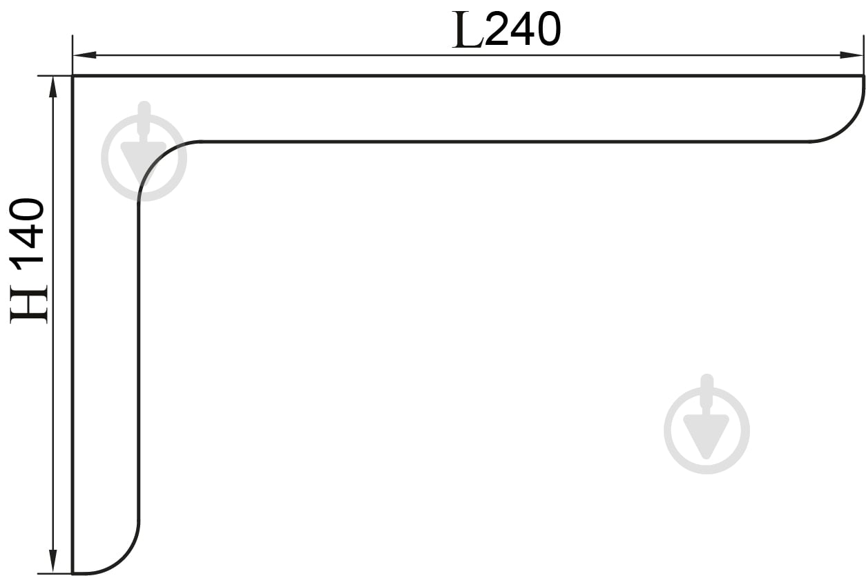 Кронштейн для полок DC К-08 монтажный металлический с пластиковой накладкой L240 мм коричневый упаковка 2 шт - фото 2