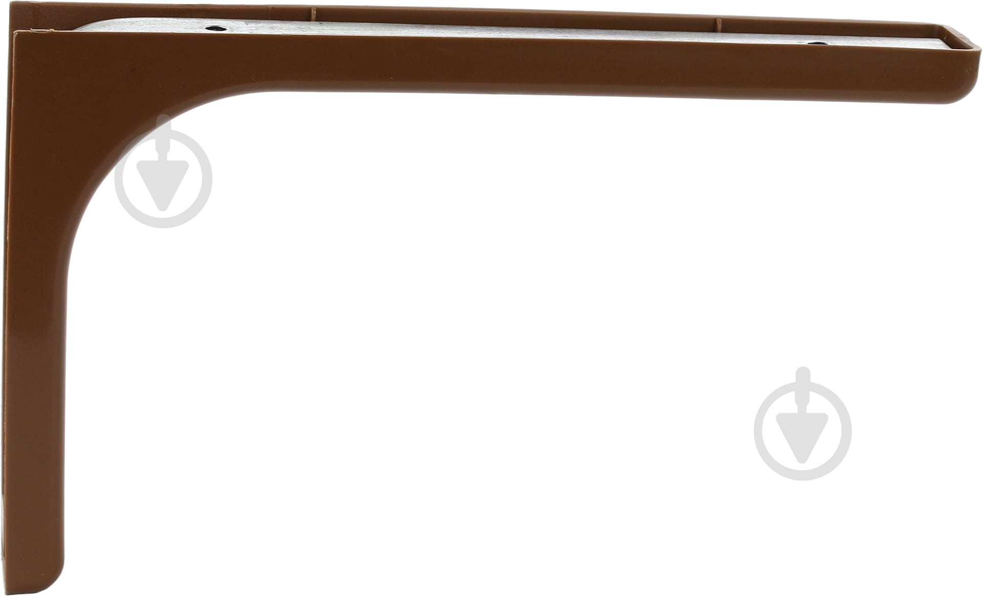 Кронштейн для полок DC К-08 монтажный металлический с пластиковой накладкой L240 мм коричневый упаковка 2 шт - фото 3