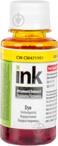 Чорнило ColorWay Canon CLI-471 100мл (CW-CW471Y01) yellow - фото 1