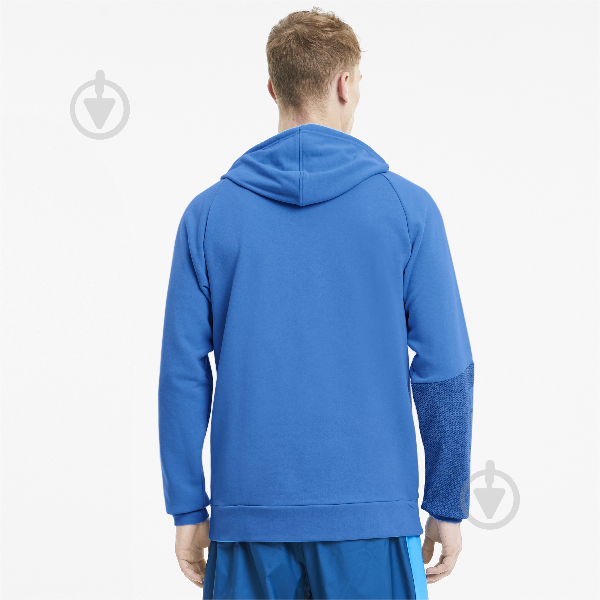 Джемпер Puma Train Graphic Knit Hoodie 51942703 р. M голубой - фото 4 Джемпер Puma Train Graphic Knit Hoodie 51942703 р. M голубой - фото 4