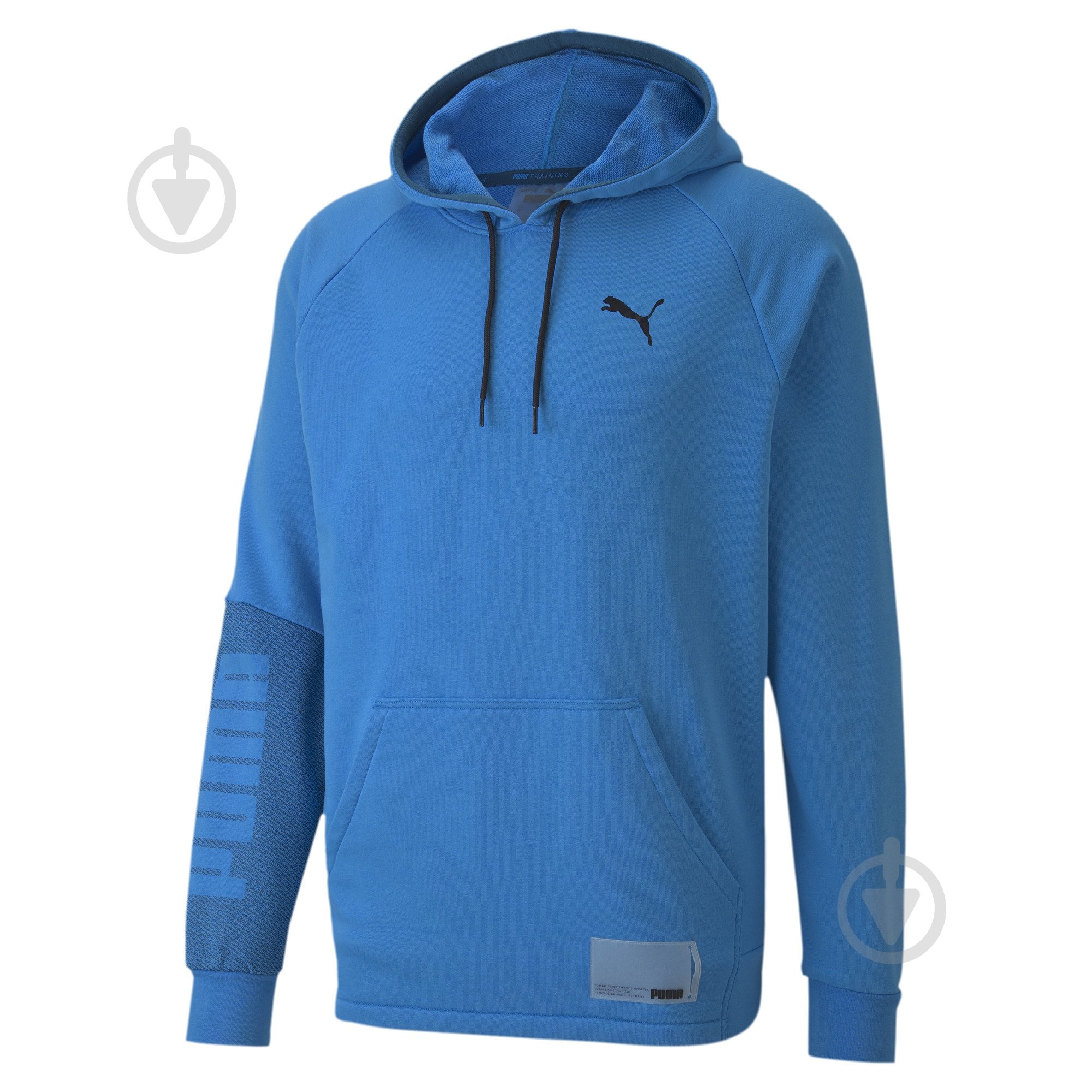 Джемпер Puma Train Graphic Knit Hoodie 51942703 р. L голубой - фото 2 Джемпер Puma Train Graphic Knit Hoodie 51942703 р. L голубой - фото 2