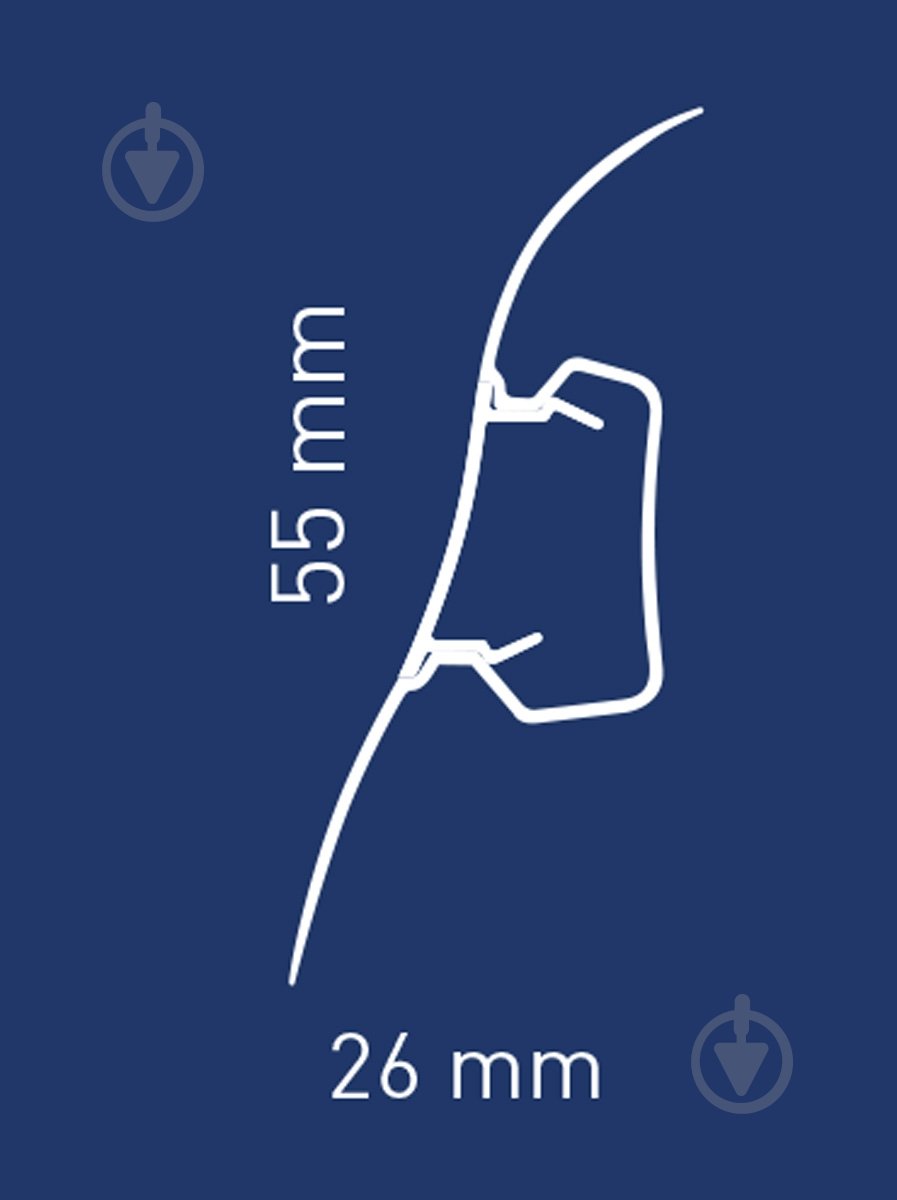 Плинтус ПВХ Arbiton LM55(86) дуб лаплант 2500х55х26 мм - фото 2