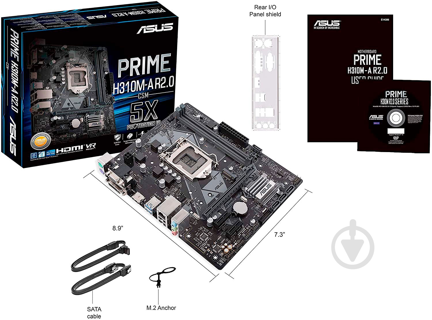 Материнська плата Asus PRIME H310M-E R2.0 (Socket 1151, Intel H310, mirco ATX) - фото 6 Материнська плата Asus PRIME H310M-E R2.0 (Socket 1151, Intel H310, mirco ATX) - фото 6