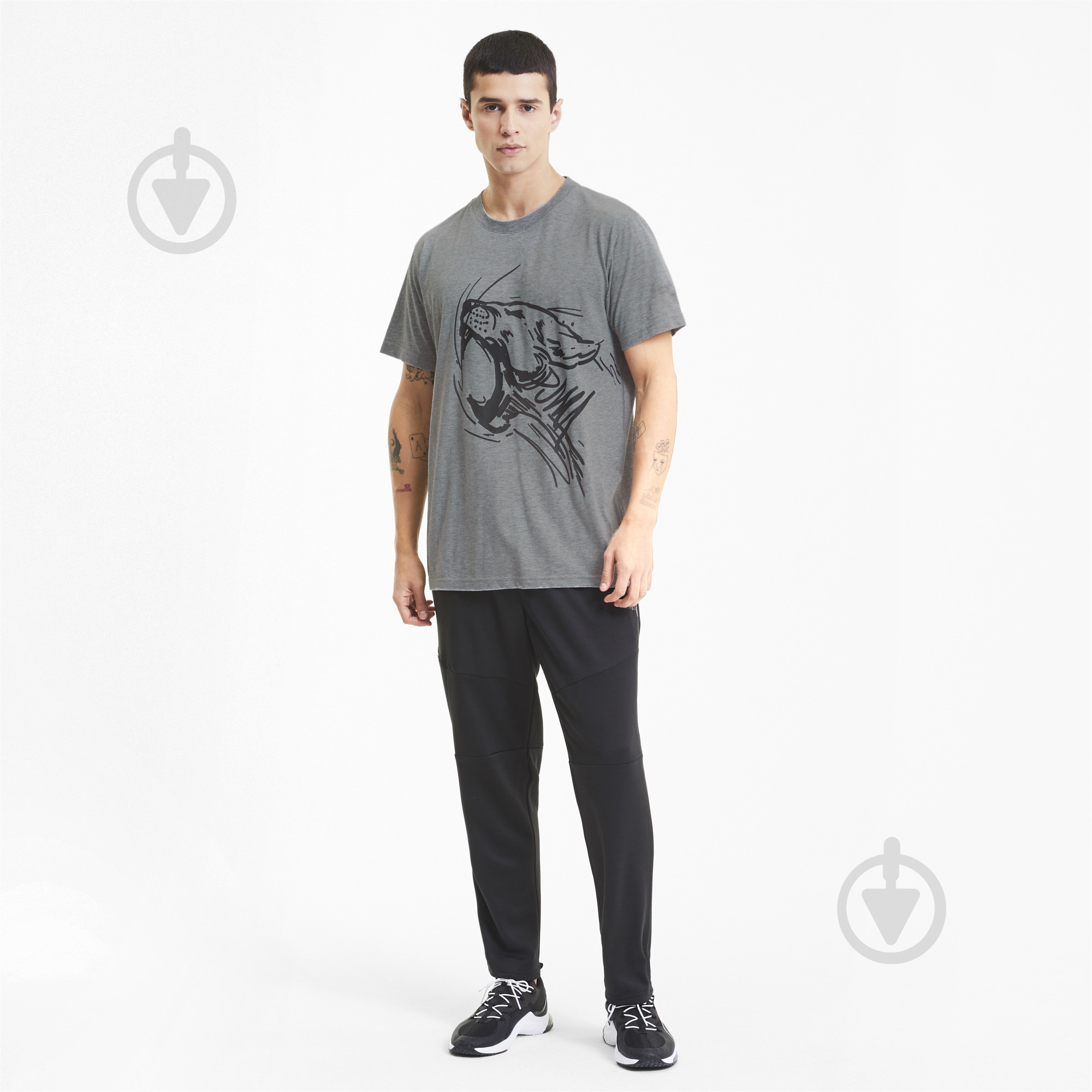 Футболка Puma Performance Graphic SS Tee 51944902 р.L серый - фото 4