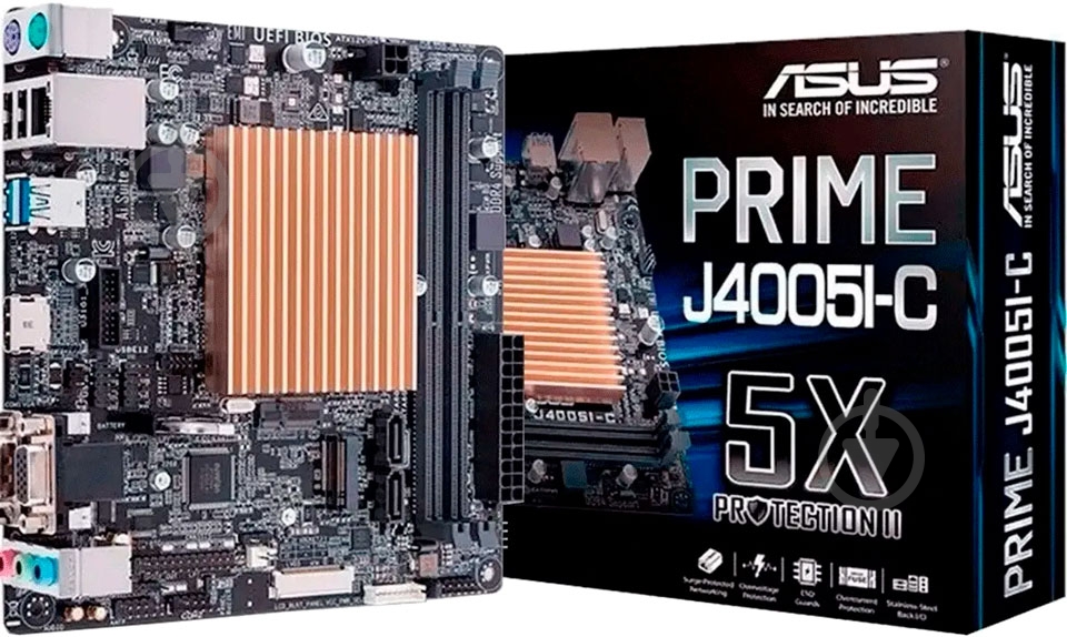 Материнская плата Asus PRIME J4005I-C (Integrated CPU, SoC, mini ITX) - фото 5 Материнская плата Asus PRIME J4005I-C (Integrated CPU, SoC, mini ITX) - фото 5