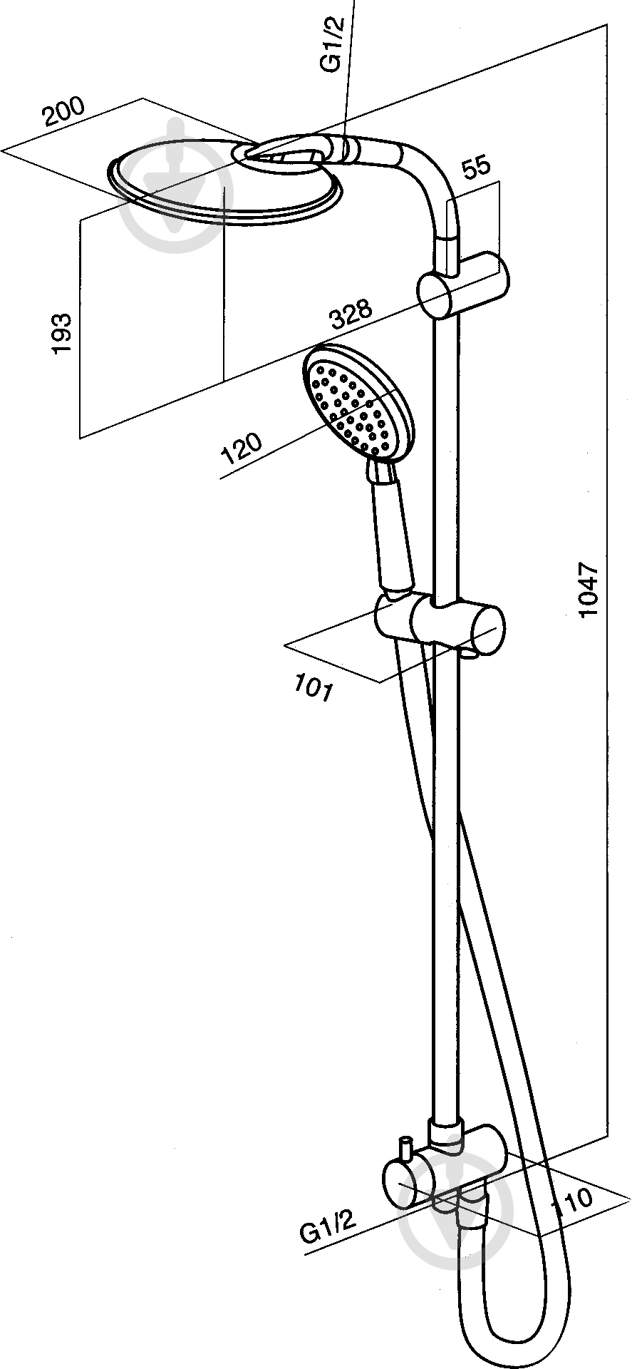 Душевая система AM.PM Bliss L - фото 6