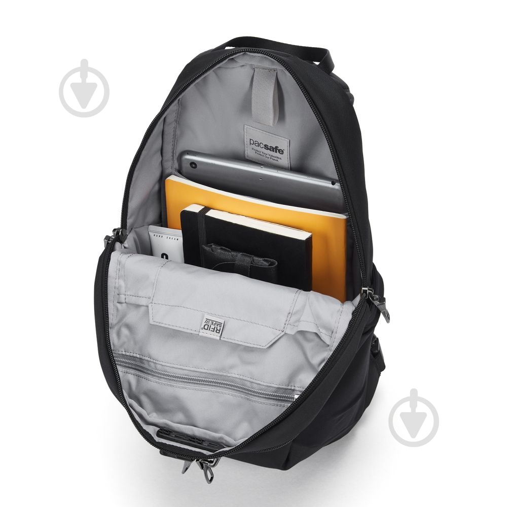 Рюкзак Pacsafe "антикрадій" V 12 л Tech Backpack чорний - фото 3