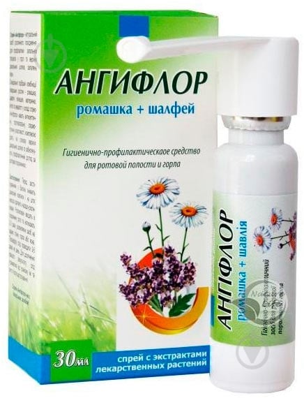 Спрей Флорі Спрей Ангіфлор ромашка+шавлія 30 мл - фото 1