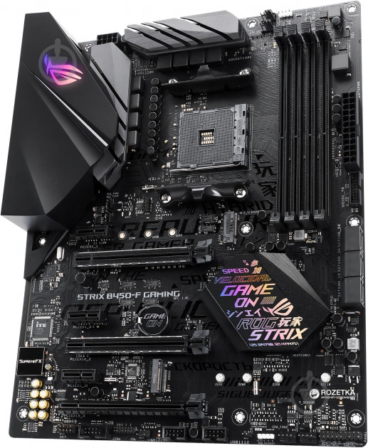 Материнская плата Asus ROG STRIX B450-F GAMING (Socket AM4, AMD B450, ATX) - фото 3