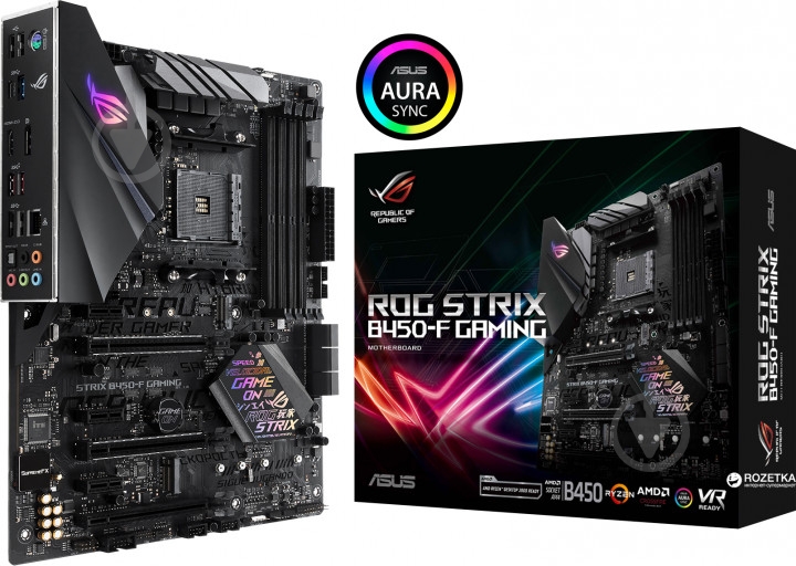 Материнская плата Asus ROG STRIX B450-F GAMING (Socket AM4, AMD B450, ATX) - фото 6