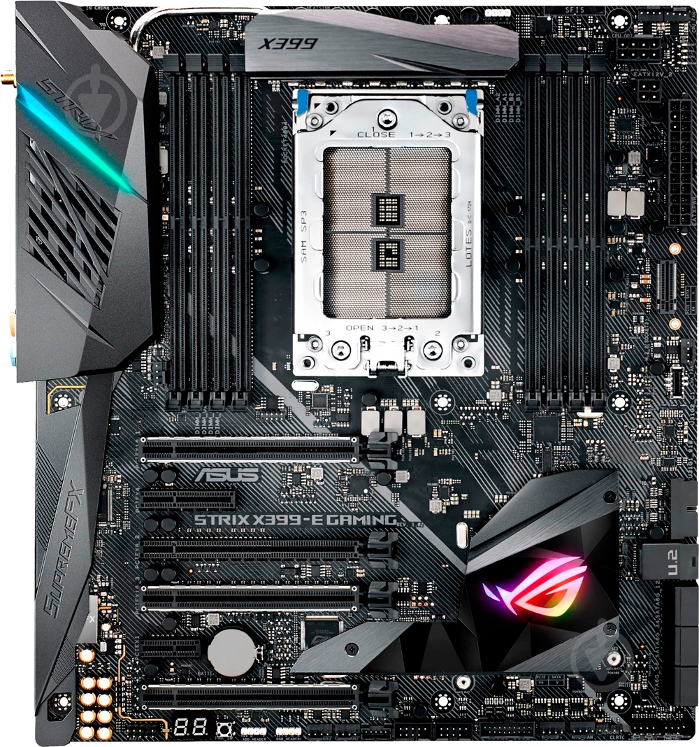 Материнская плата Asus ROG STRIX X399-E GAMING (Socket TR4, AMD X399, E-ATX) - фото 1