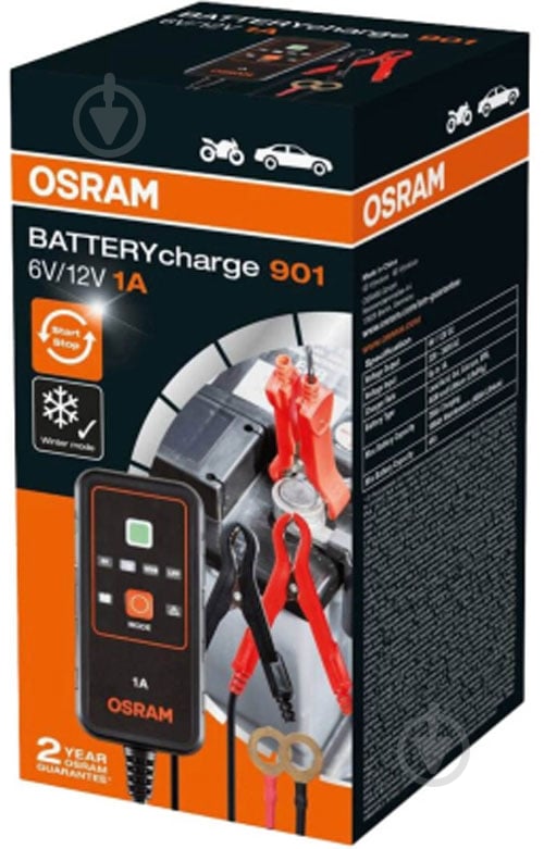 Зарядное устройство Osram 1 А 25 А/год (OS OEBCS901) - фото 7 Зарядное устройство Osram 1 А 25 А/год (OS OEBCS901) - фото 7