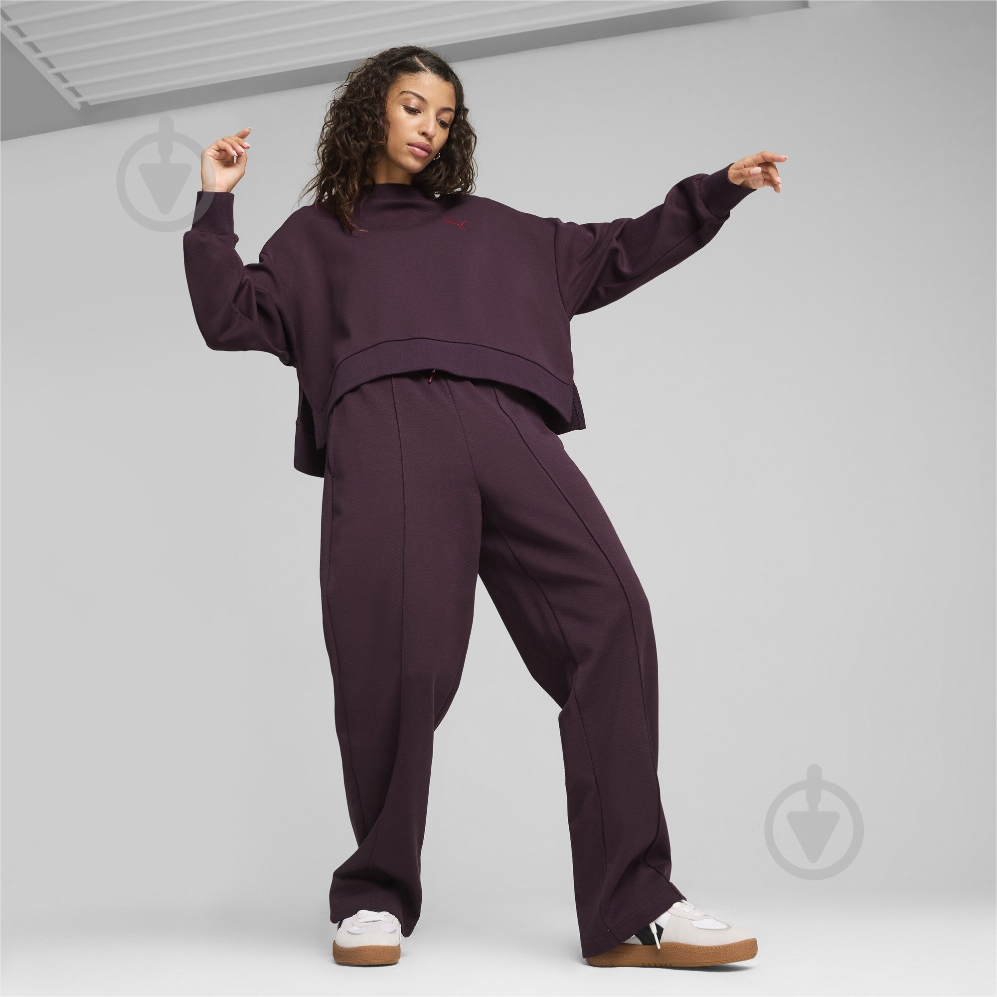Брюки Puma CLASSICS PINTUCK SWEATPANTS DK 62663844 р. S бордовый - фото 4