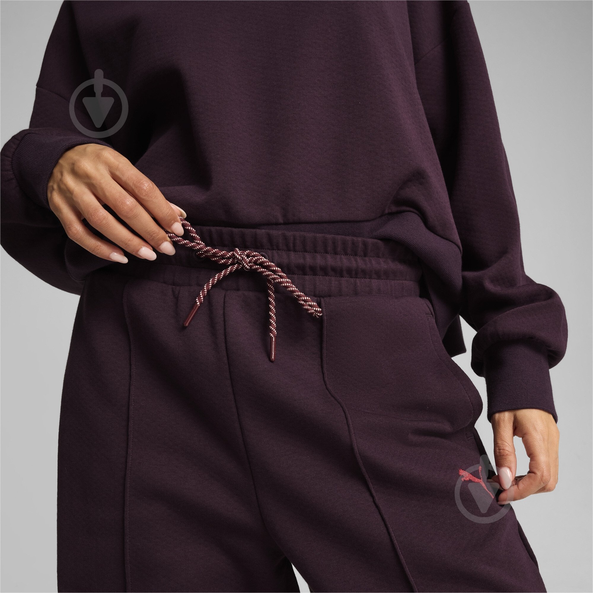 Брюки Puma CLASSICS PINTUCK SWEATPANTS DK 62663844 р. S бордовый - фото 5