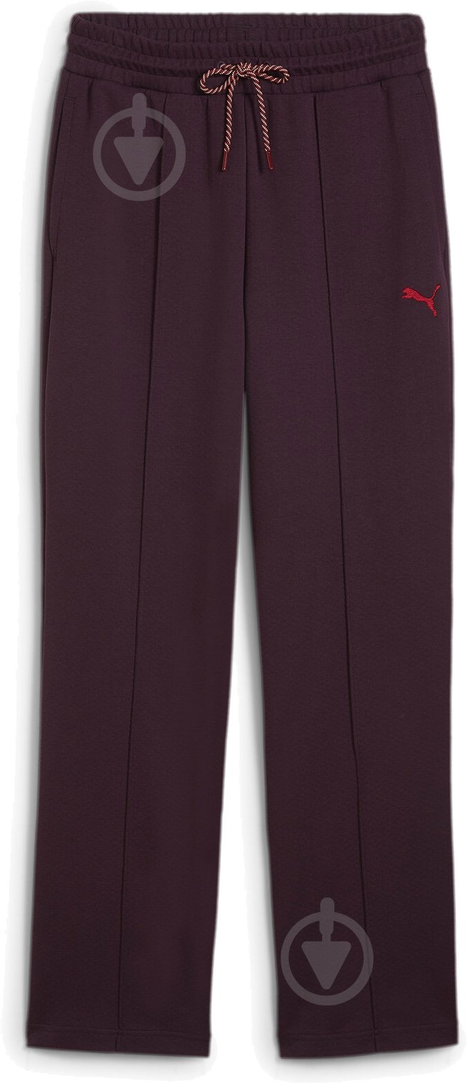 Брюки Puma CLASSICS PINTUCK SWEATPANTS DK 62663844 р. S бордовый - фото 1