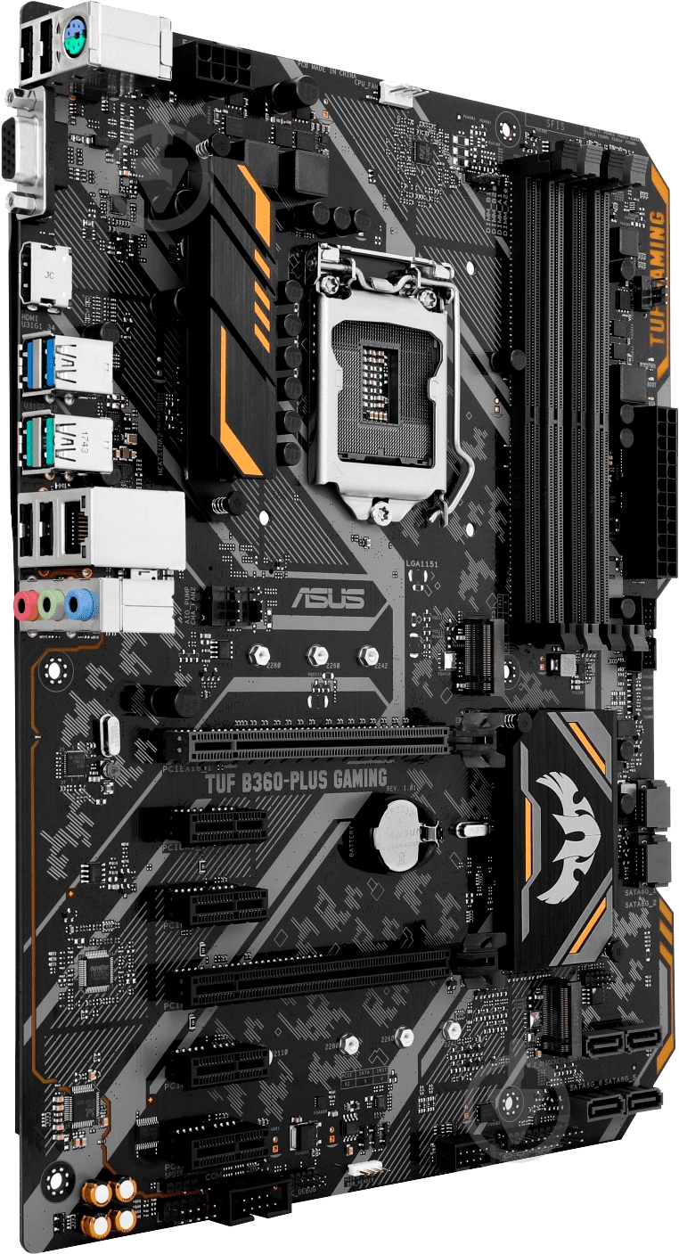 Материнская плата Asus TUF B360-PLUS GAMING (Socket 1151, Intel B360, ATX) - фото 3 Материнская плата Asus TUF B360-PLUS GAMING (Socket 1151, Intel B360, ATX) - фото 3