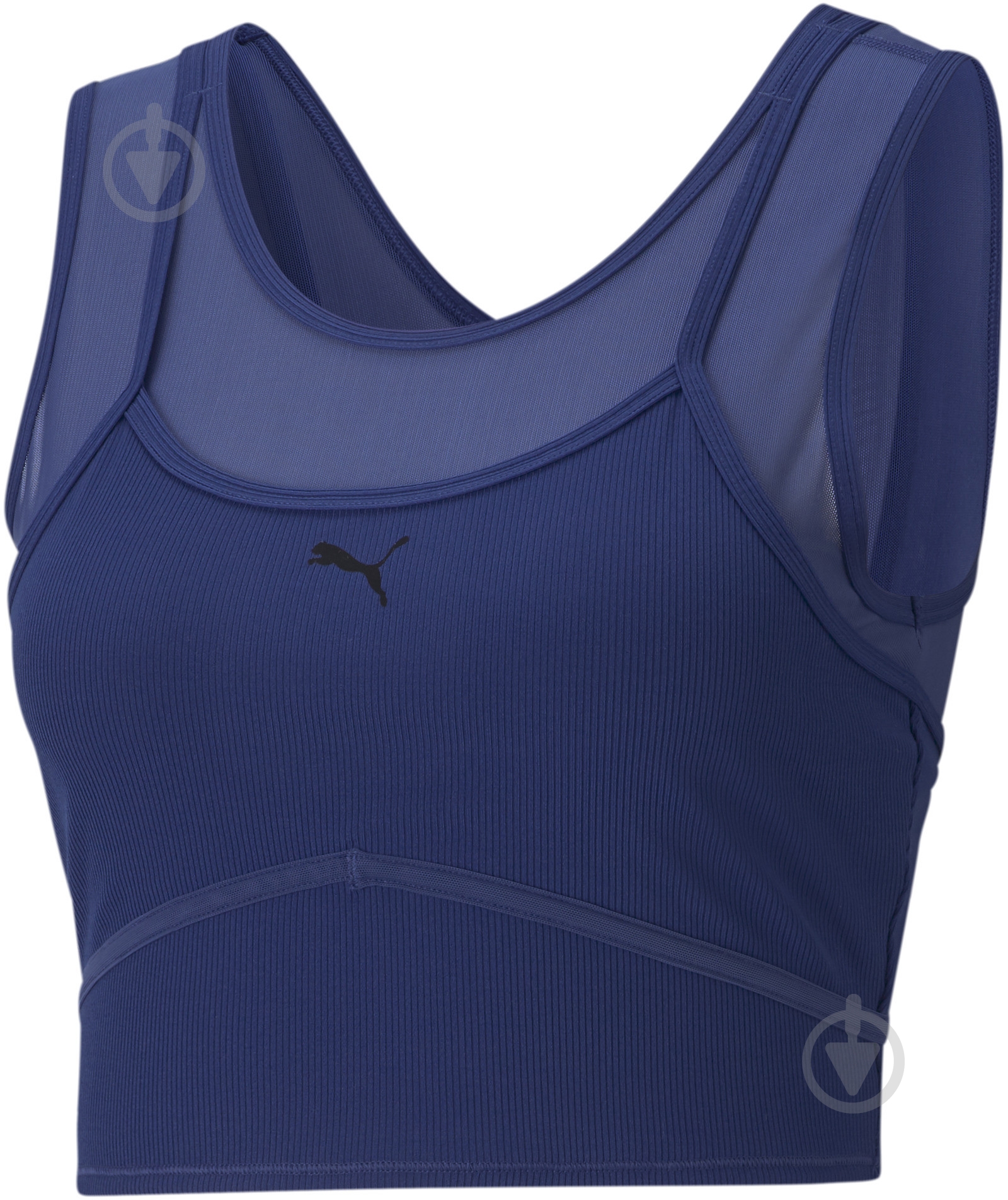 Бра Puma STUDIO LAYERED CROP TOP 52022312 р.XS синий - фото 2 Бра Puma STUDIO LAYERED CROP TOP 52022312 р.XS синий - фото 2