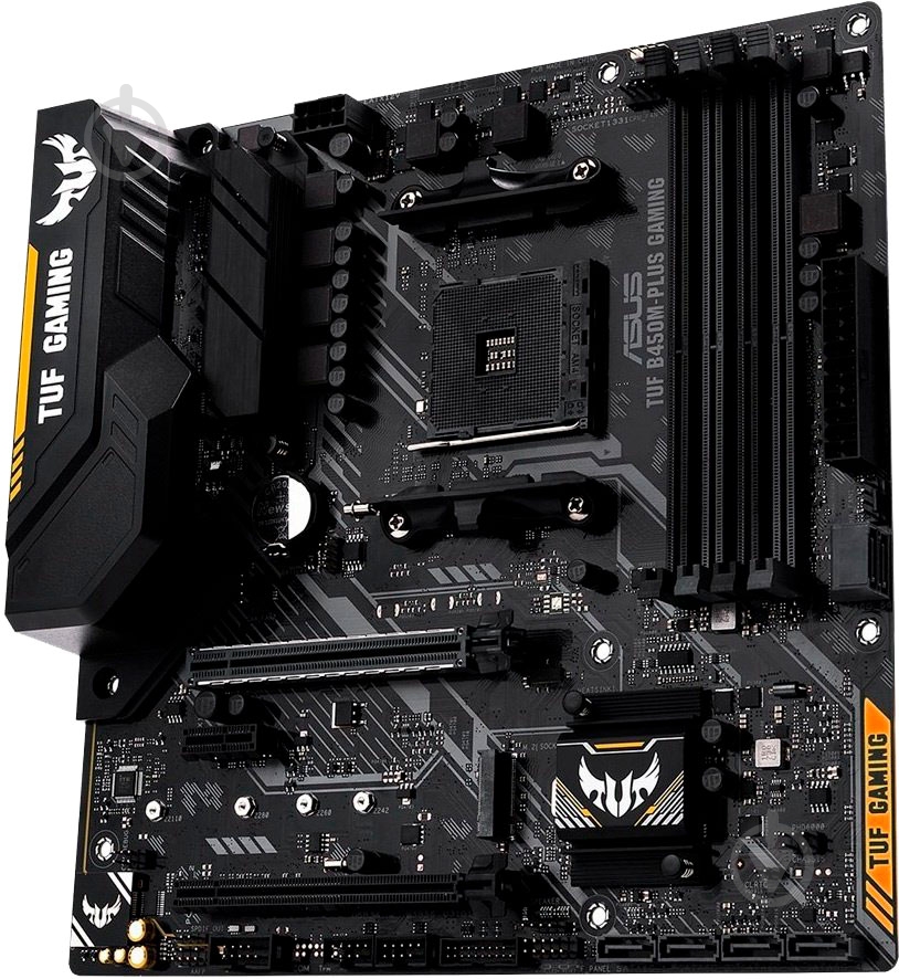 Материнська плата Asus TUF B450M-PLUS GAMING (Socket AM4, AMD B450, mirco ATX) - фото 4 Материнська плата Asus TUF B450M-PLUS GAMING (Socket AM4, AMD B450, mirco ATX) - фото 4