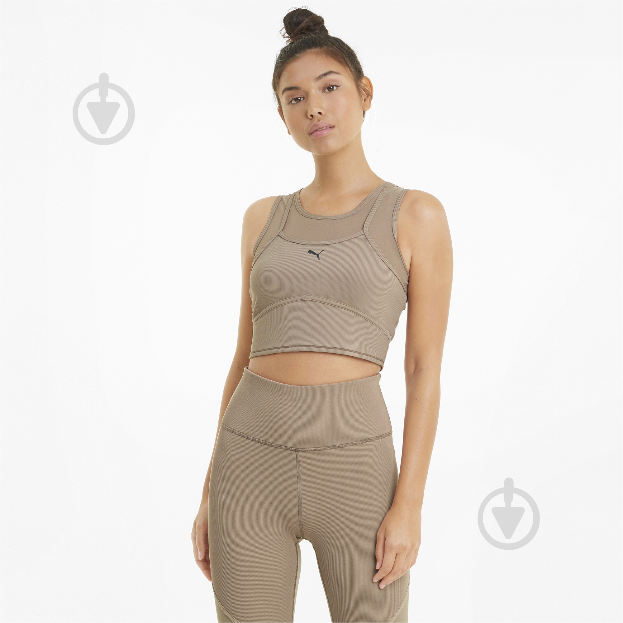 Майка Puma STUDIO LAYERED CROP TOP 52022381 р.M бежевий - фото 1 Майка Puma STUDIO LAYERED CROP TOP 52022381 р.M бежевий - фото 1