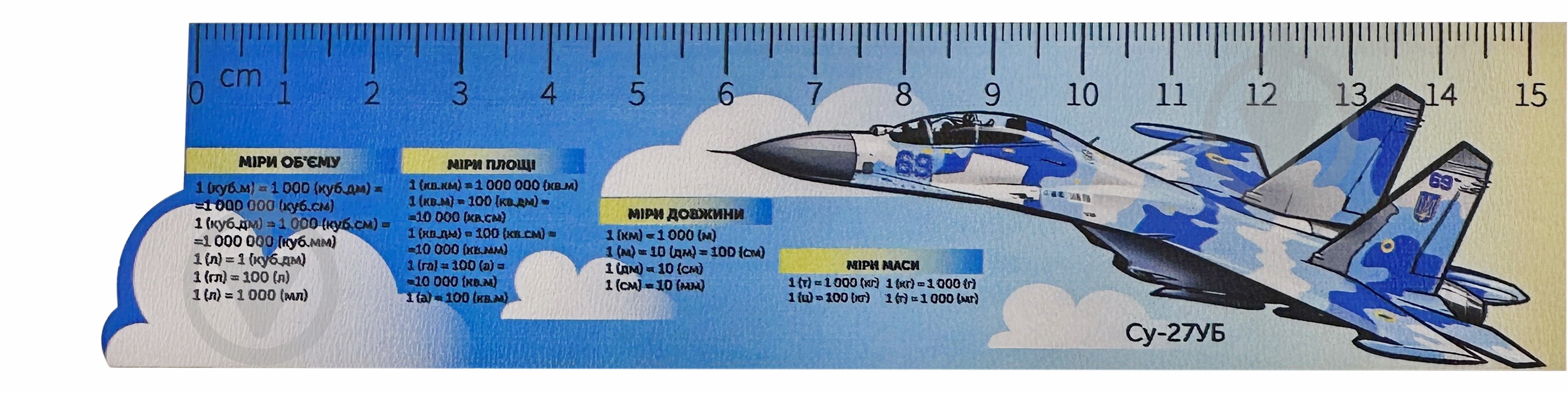 Лінійка Су-27УБ 15 см MISLT - фото 1