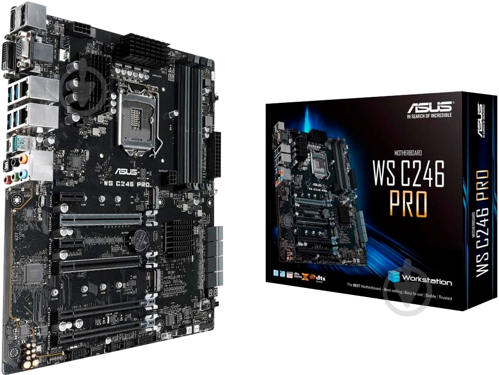 Материнская плата Asus WS C246 PRO (Socket 1151, Intel C246, mirco ATX) - фото 1