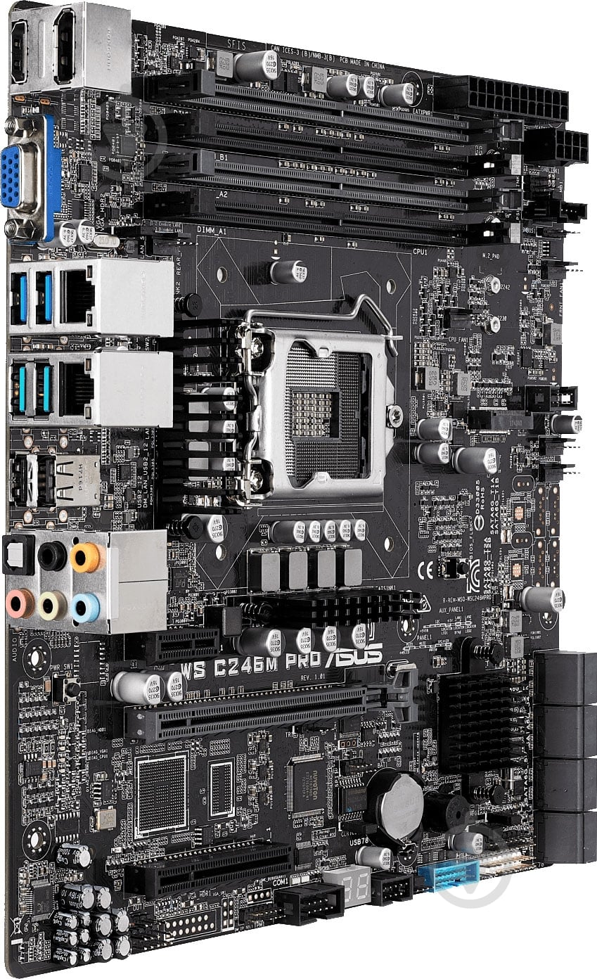 Материнская плата Asus WS C246M PRO (Socket 1151, Intel C246, mirco ATX) - фото 3 Материнская плата Asus WS C246M PRO (Socket 1151, Intel C246, mirco ATX) - фото 3