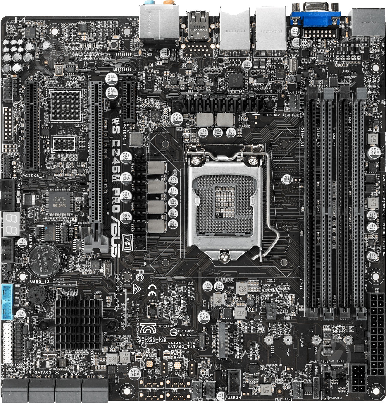 Материнская плата Asus WS C246M PRO (Socket 1151, Intel C246, mirco ATX) - фото 2 Материнская плата Asus WS C246M PRO (Socket 1151, Intel C246, mirco ATX) - фото 2