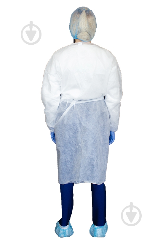 Халат Zorro одноразовий з поясом зі спанбонду 50 г/кв. м р. one size зріст універсальний UNI білий - фото 3 Халат Zorro одноразовий з поясом зі спанбонду 50 г/кв. м р. one size зріст універсальний UNI білий - фото 3