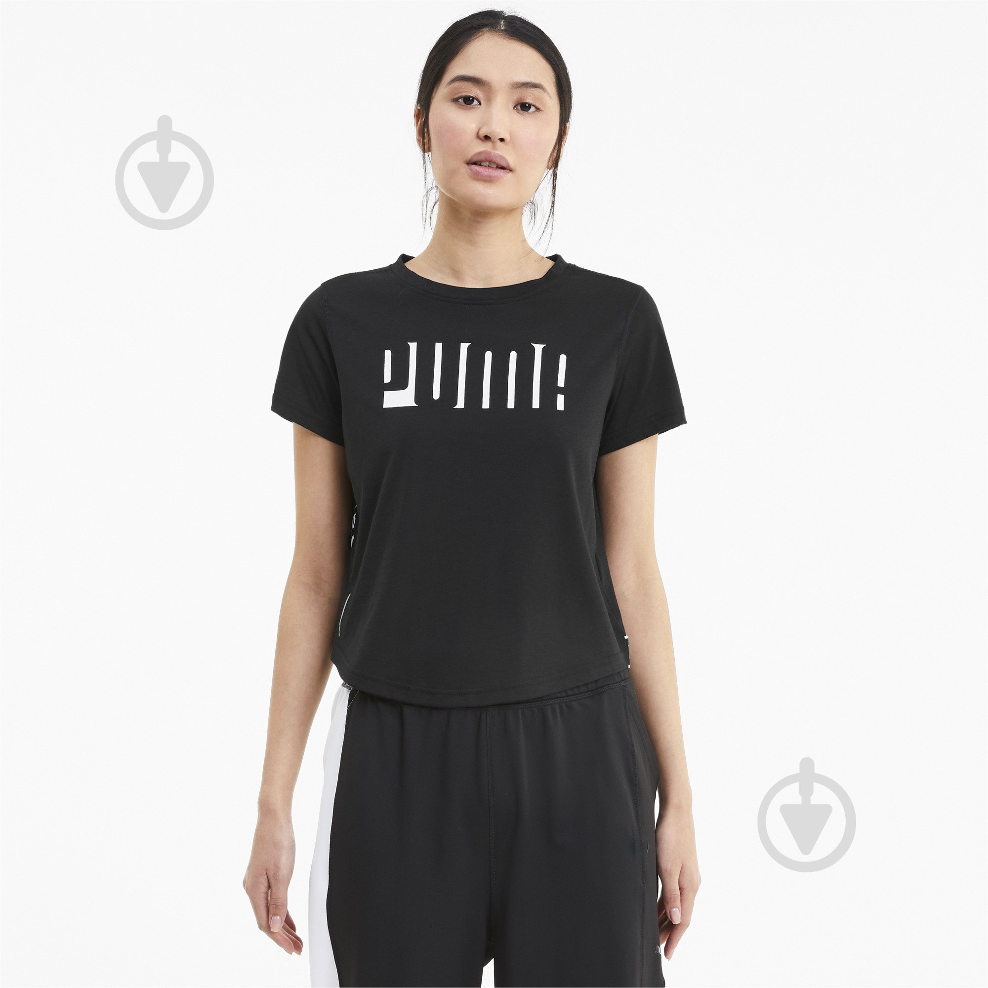 Футболка Puma Train Logo SS Tee 51948901 р.M черный - фото 1