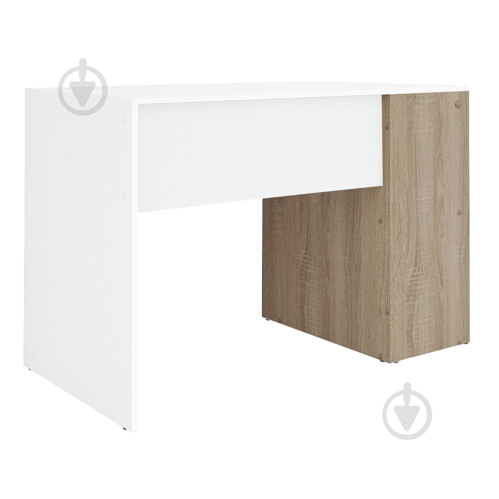 Стіл комп'ютерний ROKO Бостон білий/дуб сонома - фото 2 Стіл комп'ютерний ROKO Бостон білий/дуб сонома - фото 2