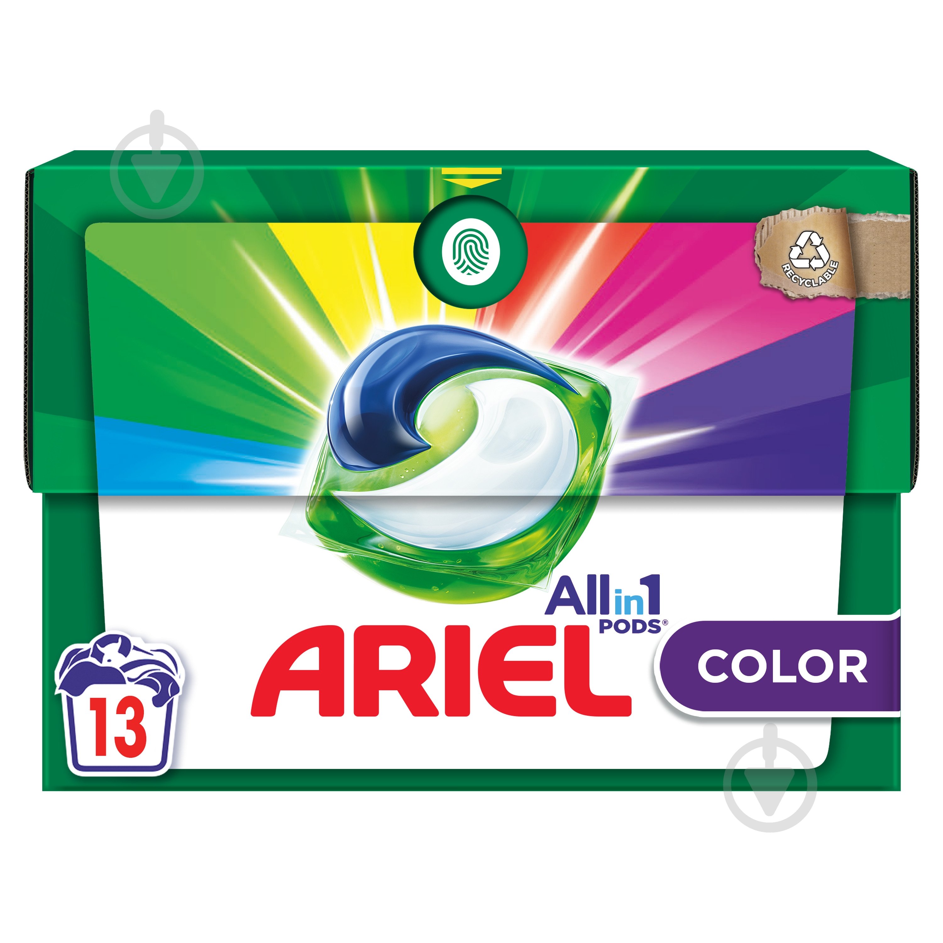 Капсулы для машинной стирки Ariel PODS All-in-1 Color 13 шт. - фото 1 Капсулы для машинной стирки Ariel PODS All-in-1 Color 13 шт. - фото 1