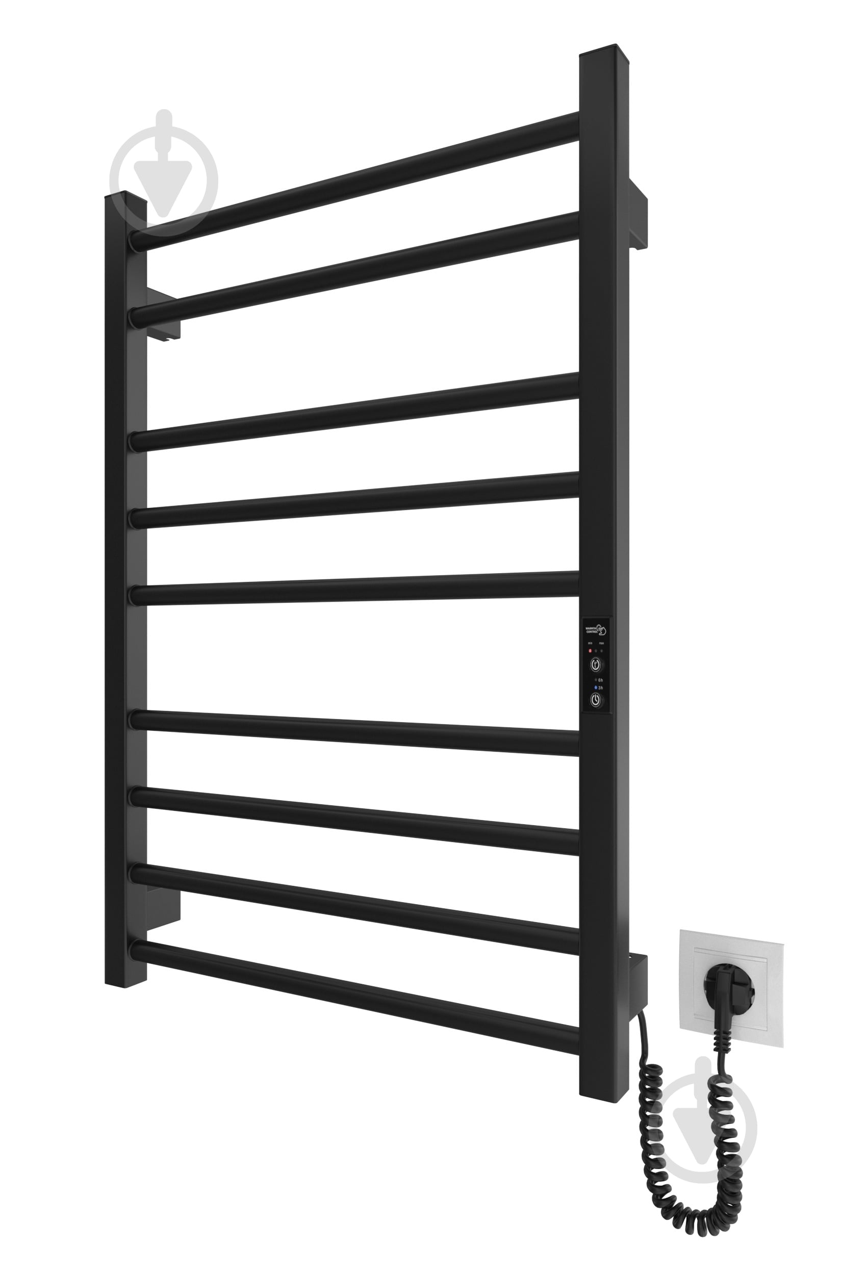 Рушникосушарка електрична ScandiSPA Linea 770х530 ЧМ чорний мат - фото 2