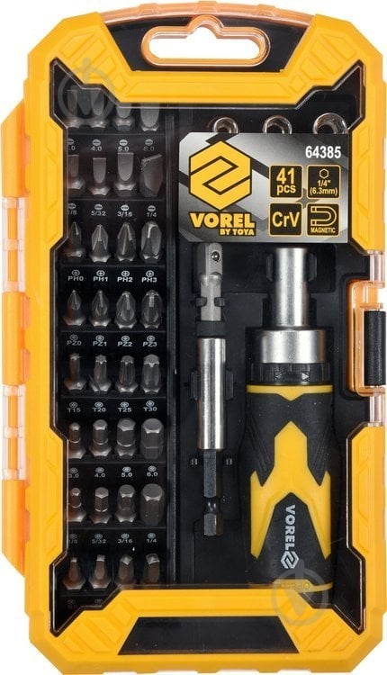 Набор бит и отвертка Vorel 41 шт 64385 - фото 2 Набор бит и отвертка Vorel 41 шт 64385 - фото 2