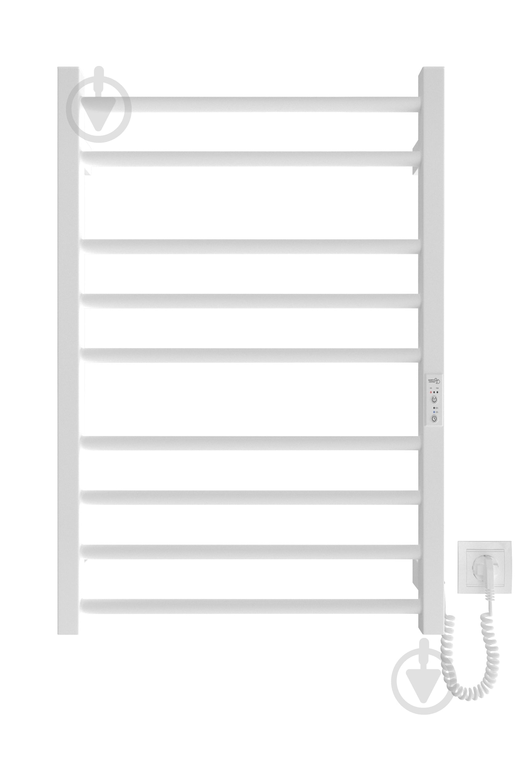 Полотенцесушитель электрический ScandiSPA Linea 770х530 ЧМ белый мат - фото 2