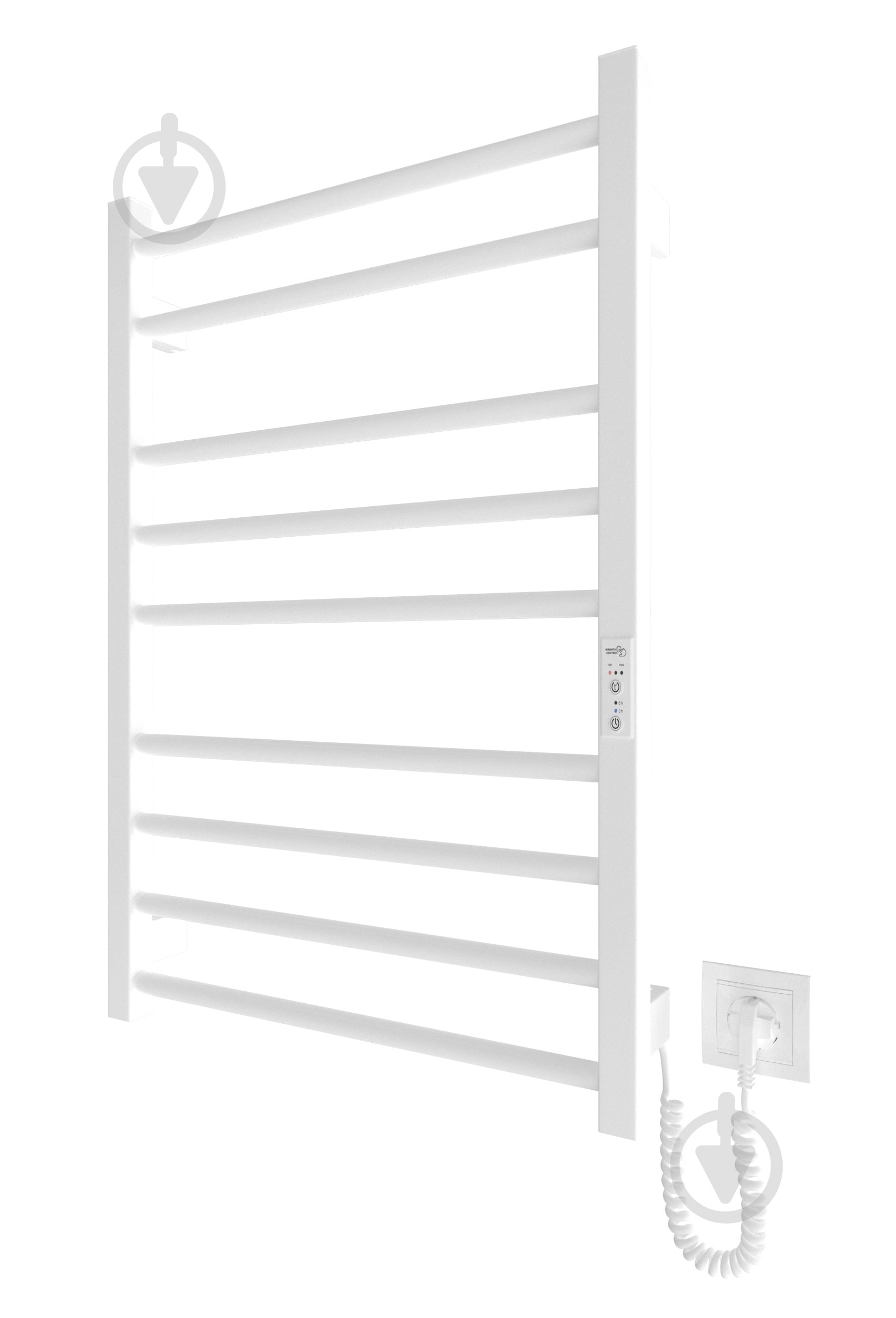 Полотенцесушитель электрический ScandiSPA Linea 770х530 ЧМ белый мат - фото 1