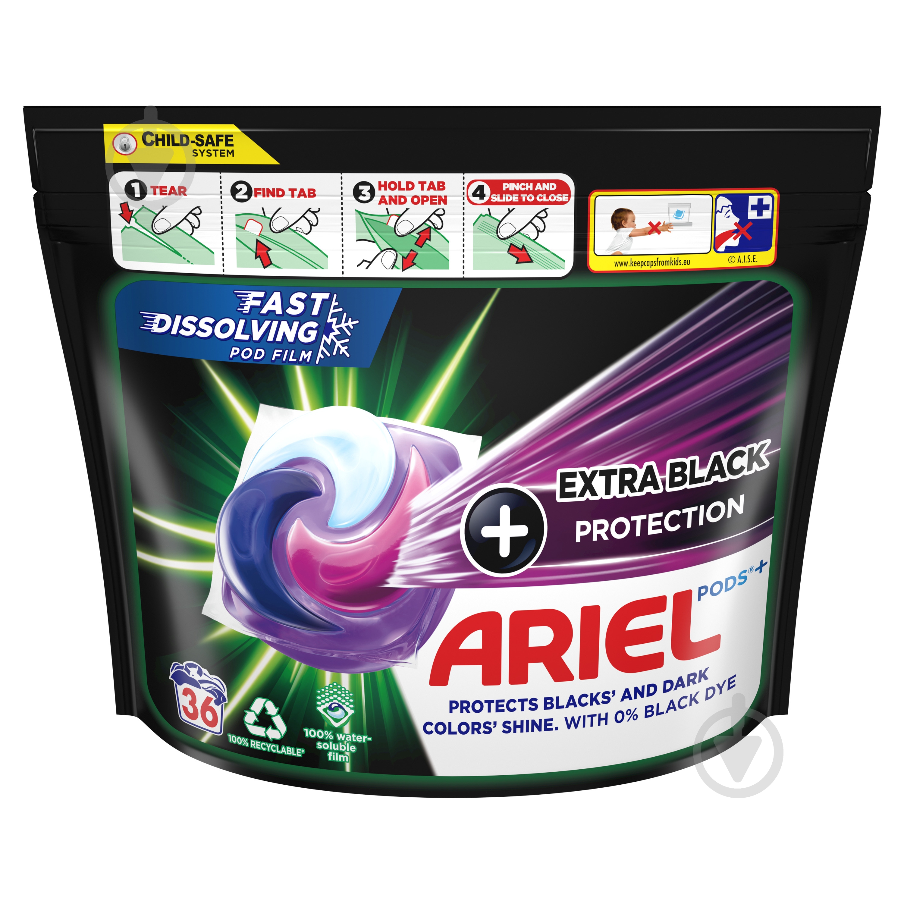 Капсулы для машинной стирки Ariel PODS+ Revitablack 36 шт. - фото 2