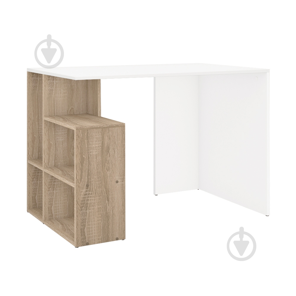 Стіл комп'ютерний ROKO Дейлі білий/дуб сонома - фото 1