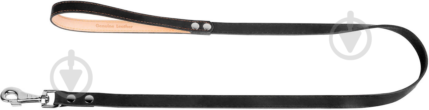 Повідець Collar одинарний непрошитий 1,4х122 см чорний - фото 2