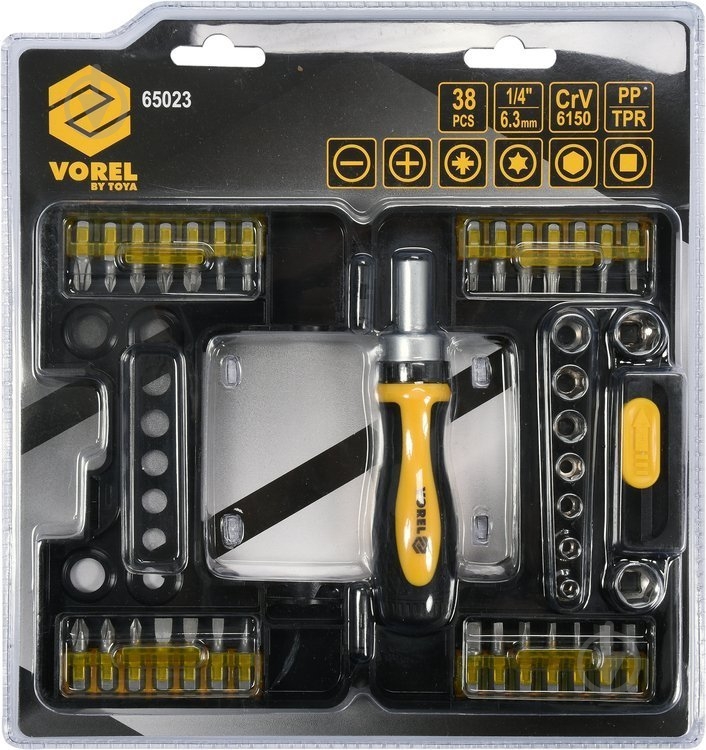 Набор бит и отвертка Vorel 65023 - фото 3 Набор бит и отвертка Vorel 65023 - фото 3