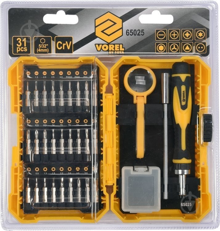 Набор бит и отвертка Vorel 65025 - фото 3