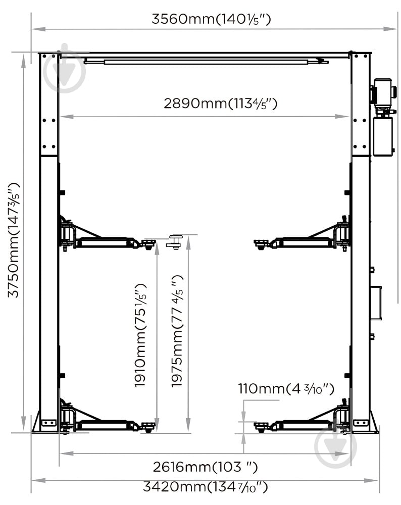 Подъемник электрогидравлический MAGNETI MARELLI 007935018175 - фото 2