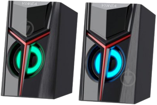 Акустическая система Vinga SP-100 LED USB Black 2.0 black - фото 1