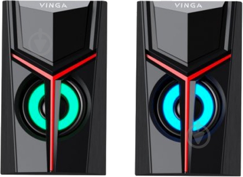 Акустическая система Vinga SP-100 LED USB Black 2.0 black - фото 2