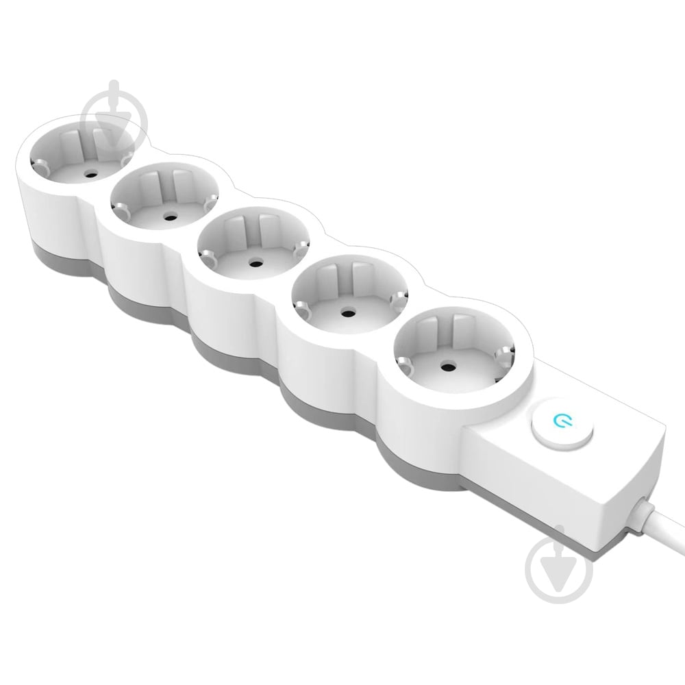Подовжувач з вимикачем Electrum із заземленням 5 гн. білий 3 м C-ES-1539 - фото 1