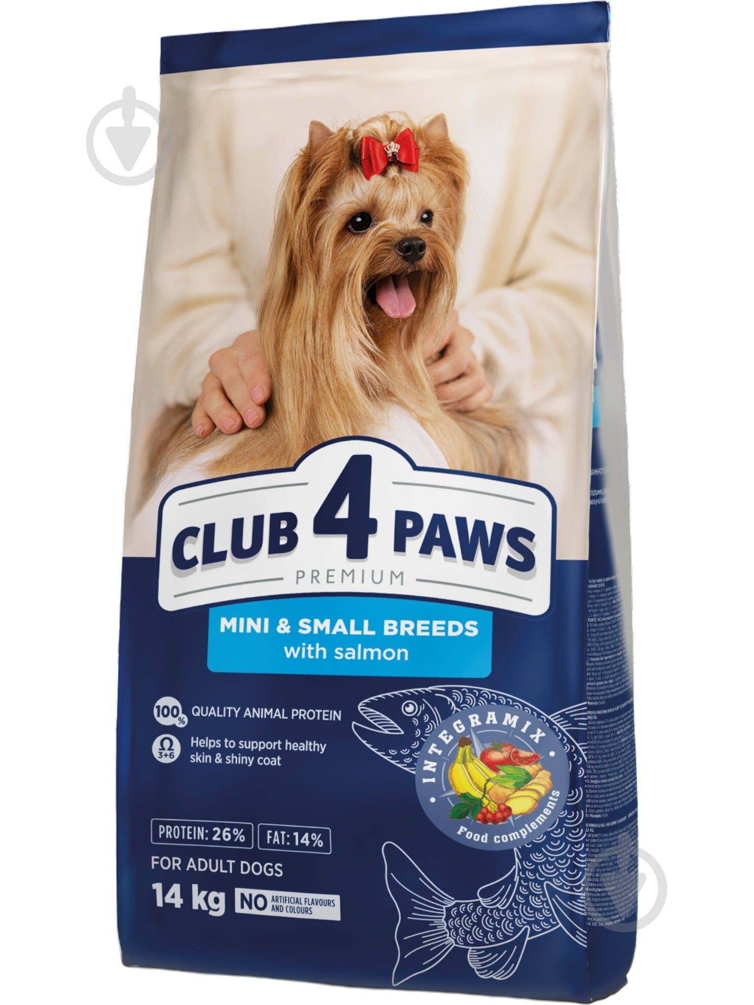 Корм сухий Club 4 Paws з лосососем для малих та мініатюрних порід 14 кг - фото 1