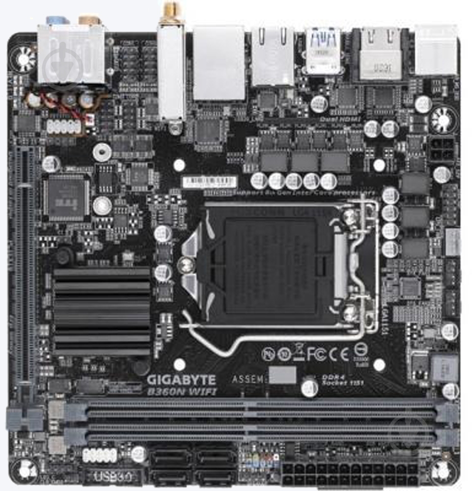 Материнская плата Gigabyte B360N_WIFI (Socket 1151, Intel B360, mini ITX) - фото 1