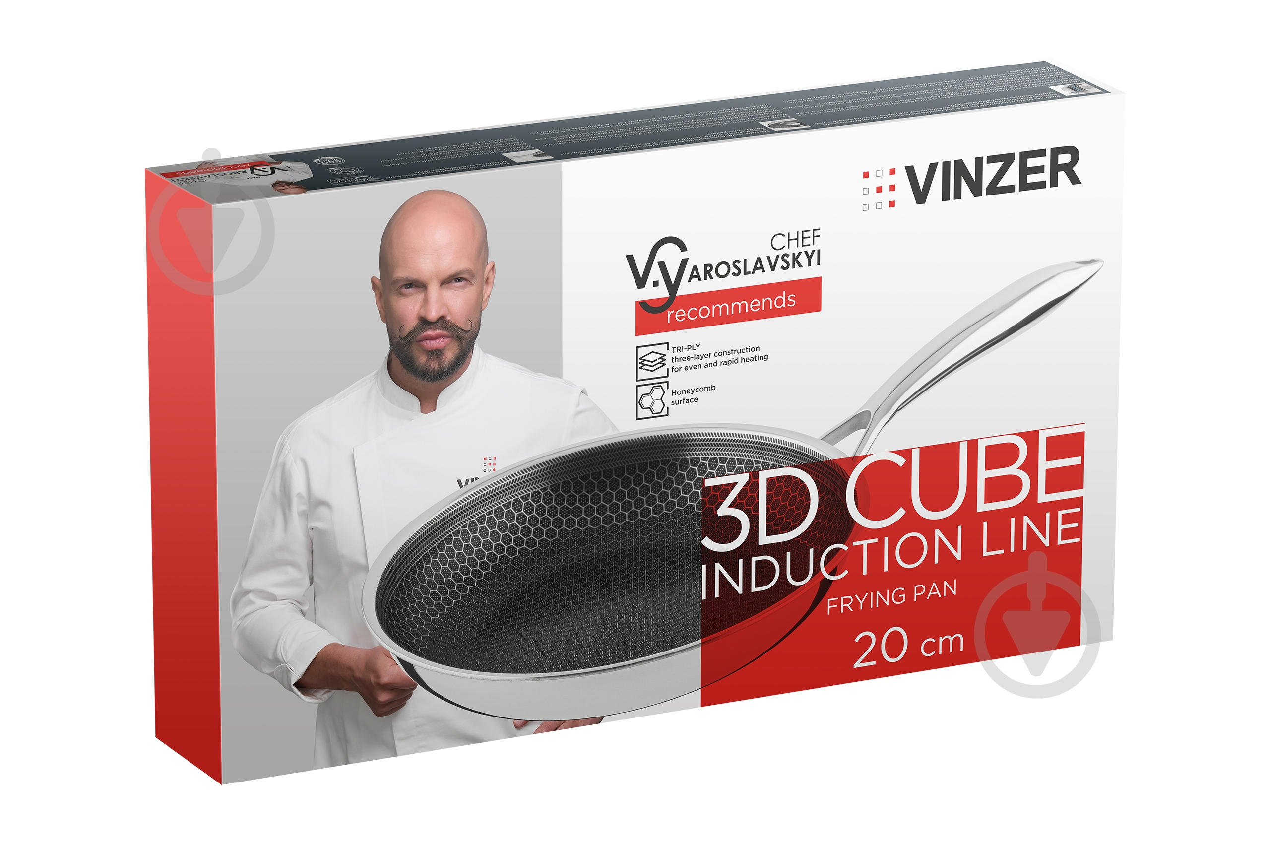 Сковорода Vinzer 3D Cube Induction Line 20 см 50470 - фото 7