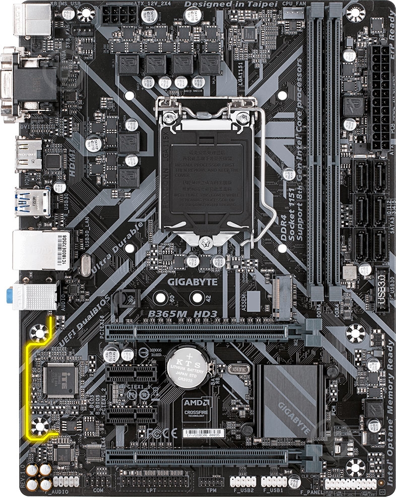 Материнская плата Gigabyte B365M HD3 (Socket 1151, Intel B365, mirco ATX) - фото 2