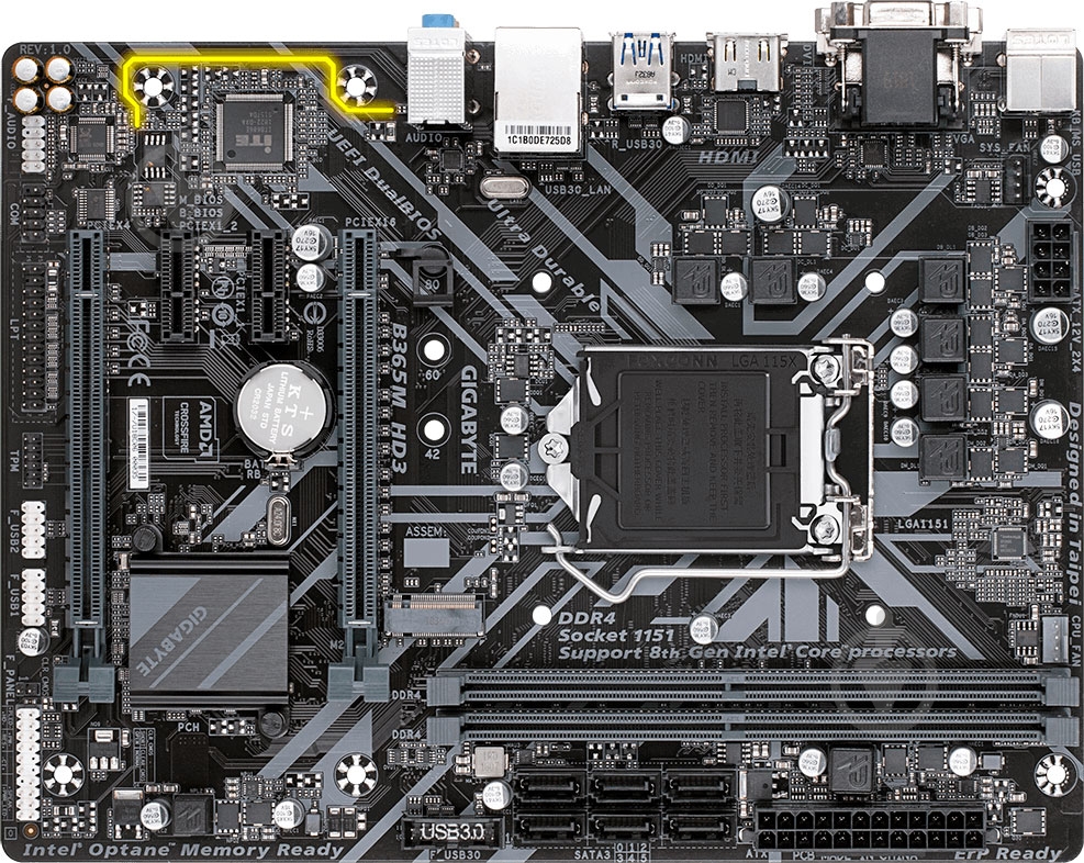 Материнская плата Gigabyte B365M HD3 (Socket 1151, Intel B365, mirco ATX) - фото 5