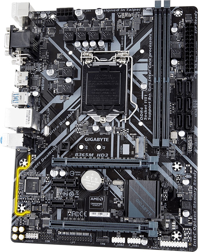 Материнская плата Gigabyte B365M HD3 (Socket 1151, Intel B365, mirco ATX) - фото 3